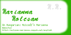 marianna molcsan business card